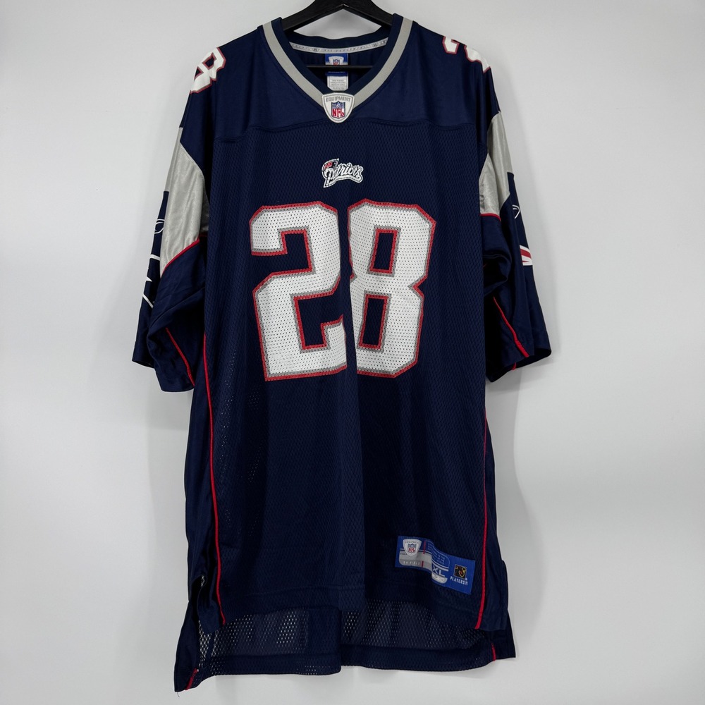 Reebok NFL New England Patriots Corey Dillon 28 Jersey Blue XL Y2K Vintage